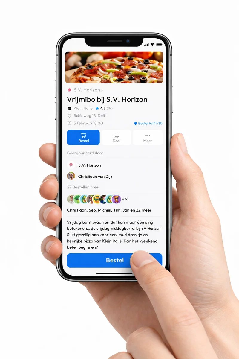 Nodig uit of bestel zelf